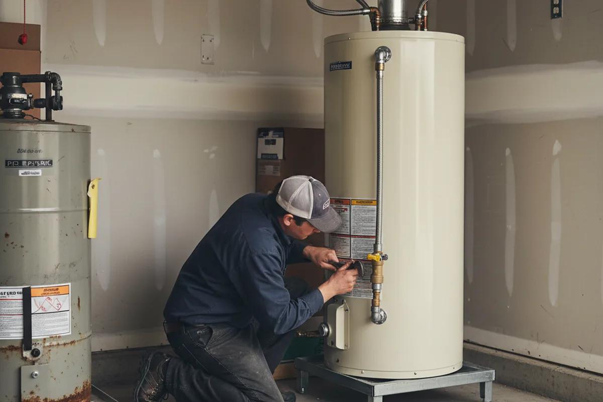 Water heater and shutoff valve replacement in Cowiche